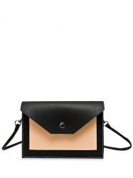 Flapped Color Blocking Cross Body Bag
