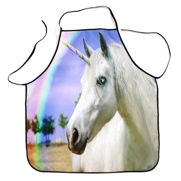 

Cooking Baking Rainbow Unicorn Print Apron, Colormix