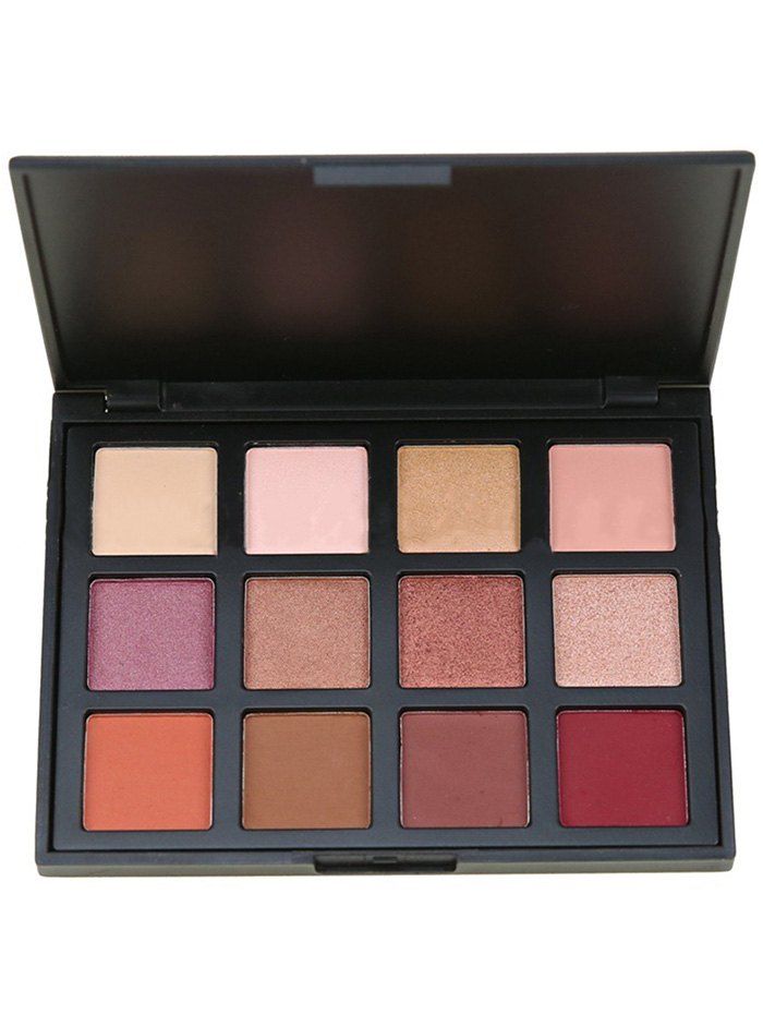 

12 Colors Earth Tone Shimmer Eyeshadow Cosmetic Palette, Multi