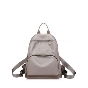 Color Block Nylon Zippers Backpack