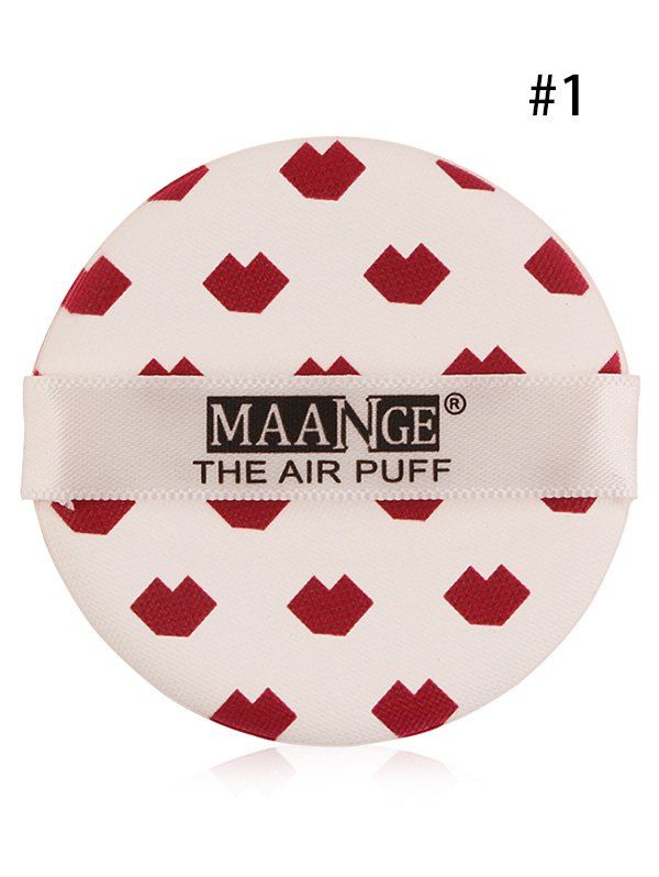 

Portable Different Pattern Round Powder Puff with Box, #01