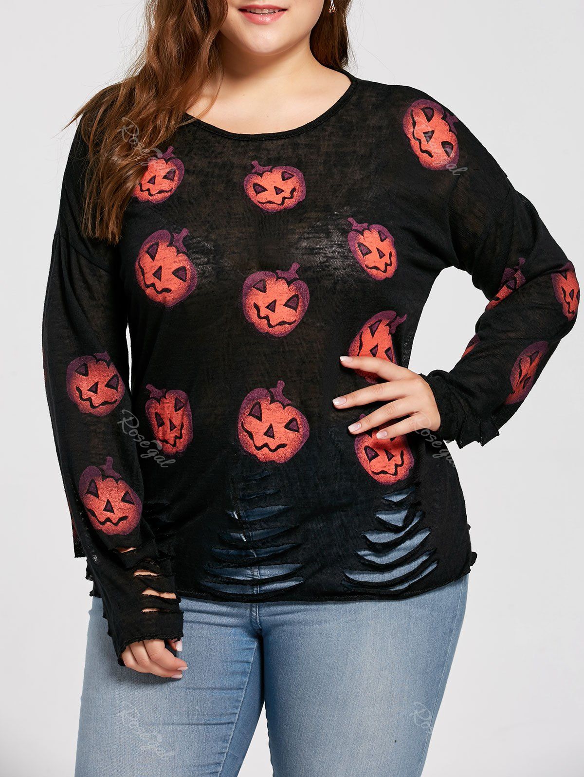 plus size halloween sweater