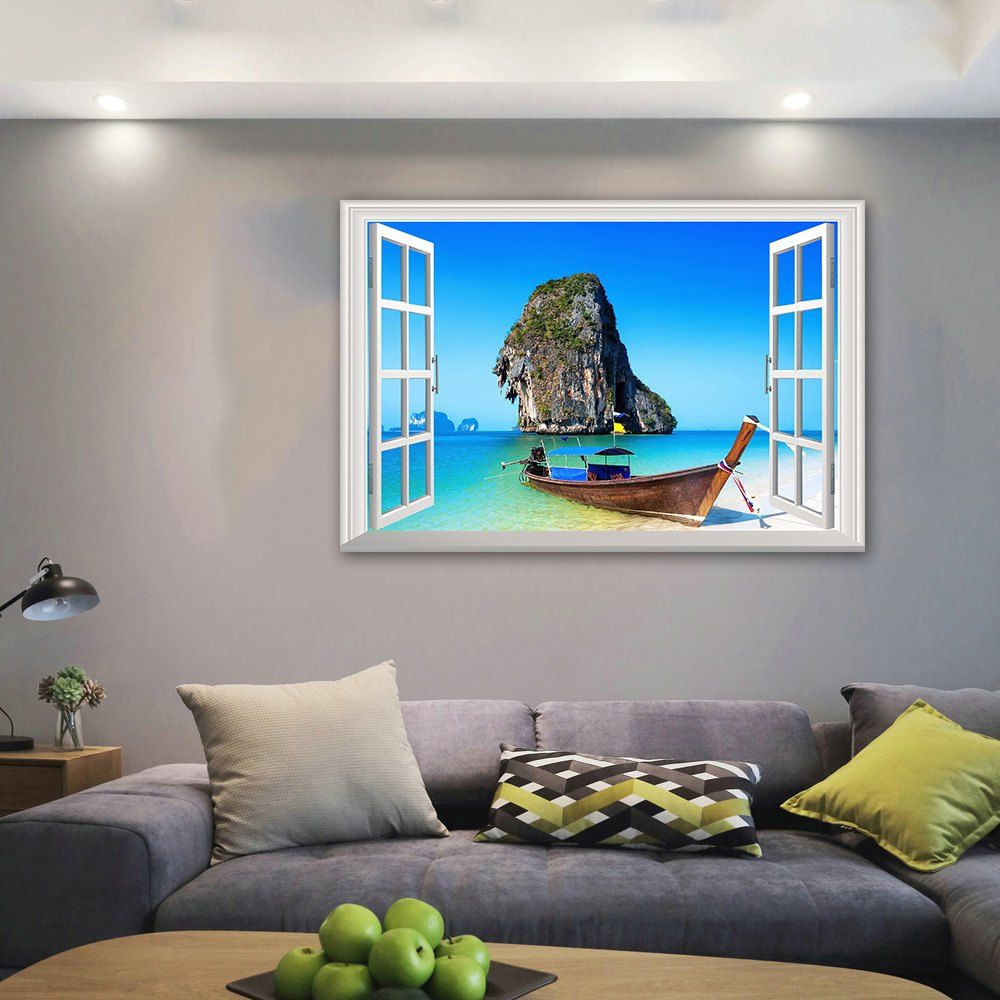 

3D Window Bedroom Wall Sticker, Colormix