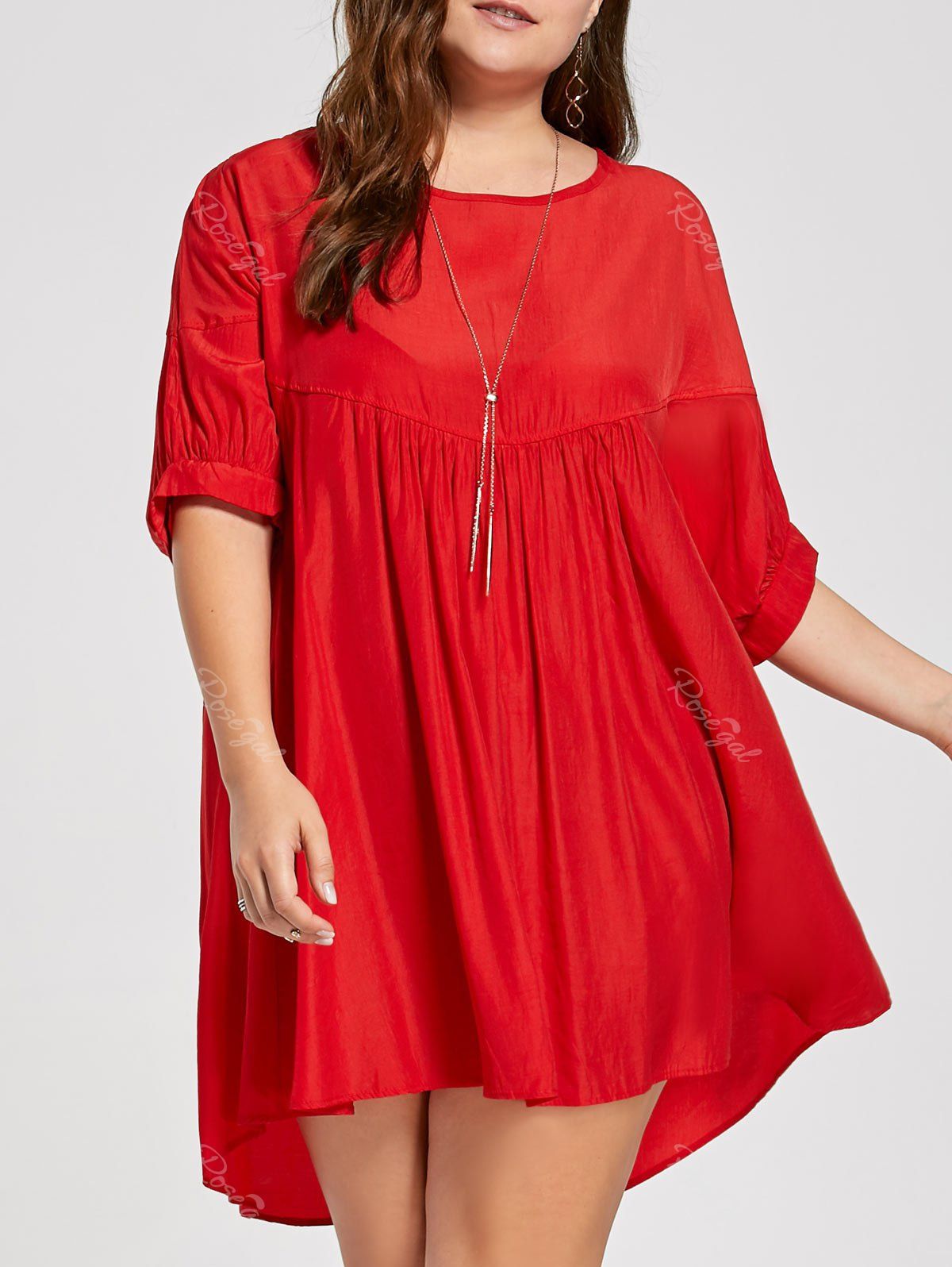 [21% OFF] Plus Size Casual Smock Dress | Rosegal