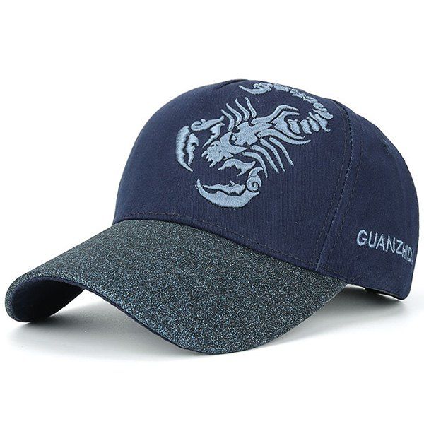 

Scorpion Letters Embroidered Baseball Cap, Purplish blue