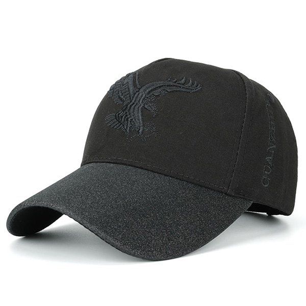 

Letters Eagle Embroidered Baseball Cap, Black