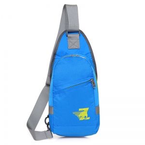 Nylon Zip Front Cross Body Bag