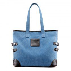 Button Casual Canvas Shoulder Bag