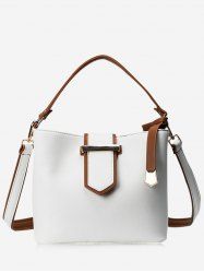 Metal Embellished Colour Block Tote Bag