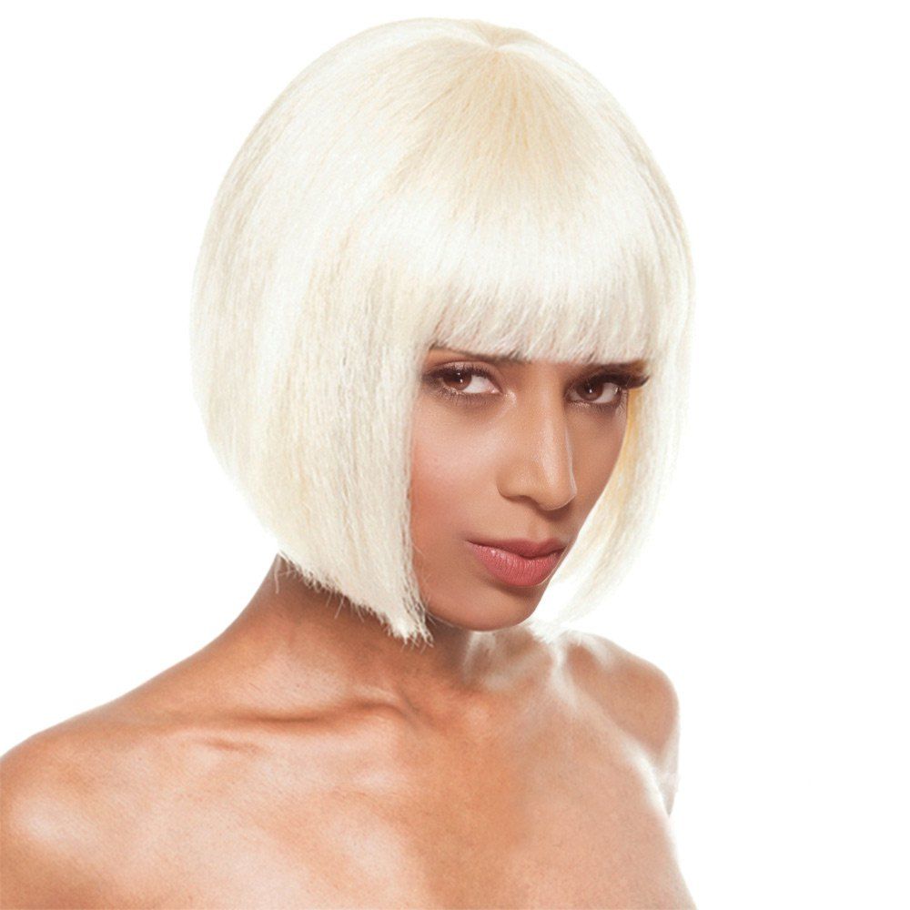 43 Off Short Neat Bang Straight Stacked Bob Synthetic Wig Rosegal 8636