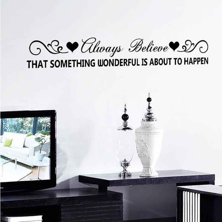 

Always Believe Quote Wall Stickers For Living Room, Black