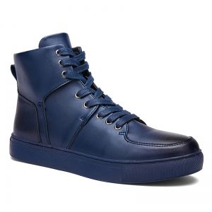 Faux Leather High Top Sneakers