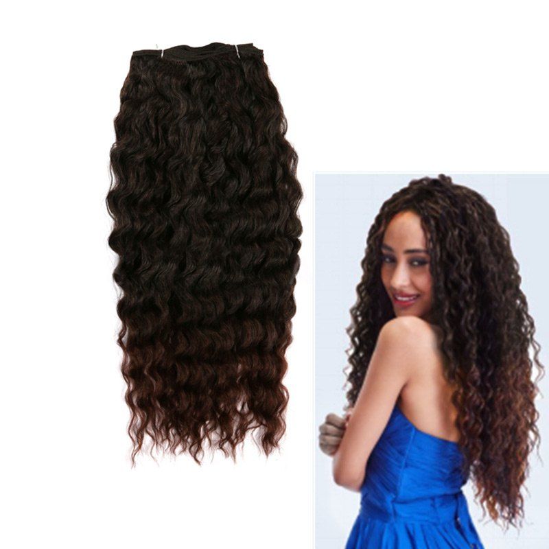 

Long Shaggy Deep Weave Heat Resistant Synthetic Hair Weaves, Natural black