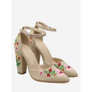 Two Piece Embroidery Pumps