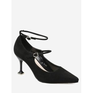 Strange Style Double Buckle Strap Pumps