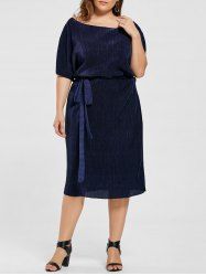Robe plissée à manches longues