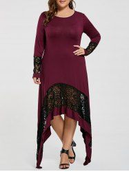Robe à manches longues en asymétrie
