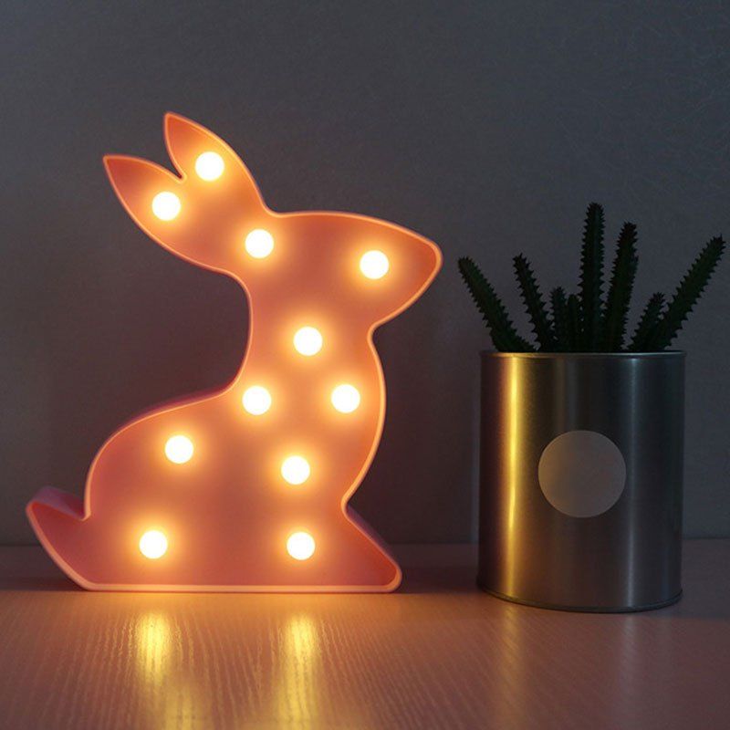 Affordable Exquisite Rabbit Shape Decoration Night Light  