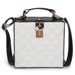 Box Shaped Quilted Crossbody Bag