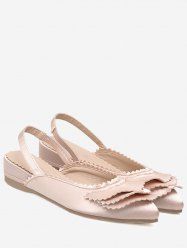Slingback Toothed Edge Flat Shoes