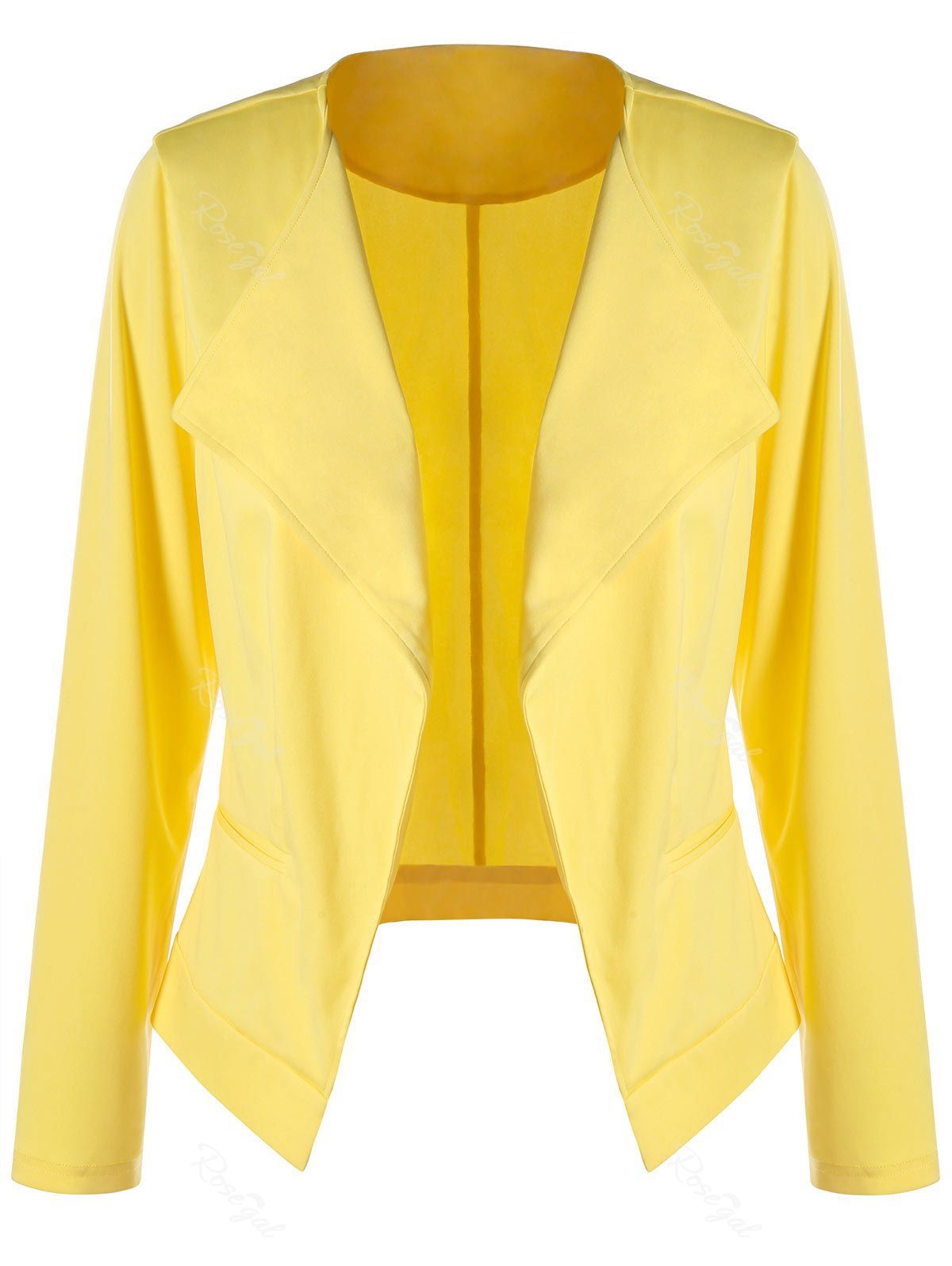 

Plus Size Waterfall Blazer, Yellow
