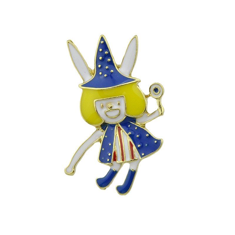 

Cute Halloween Magic Fairy Brooch, Golden