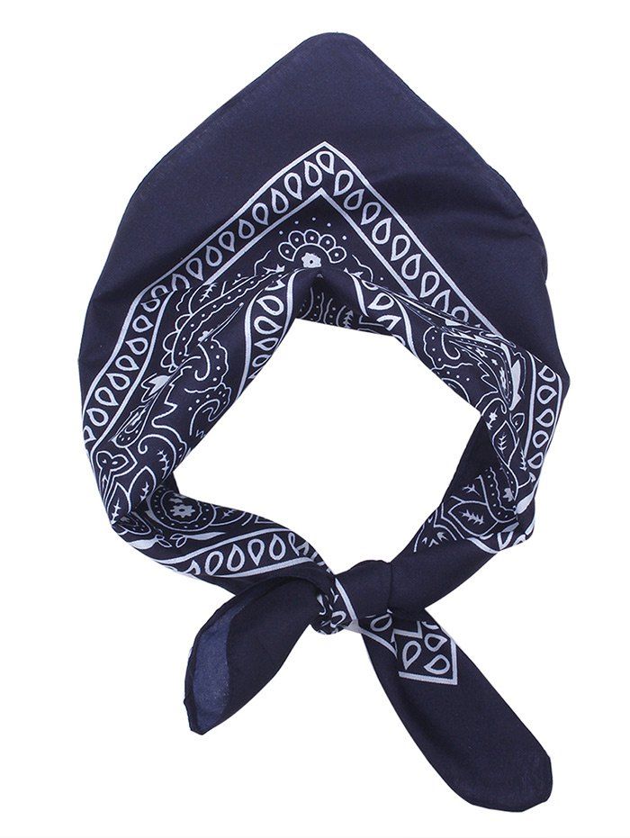 Online Square Scarf with Paisley Print  