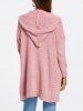 Front Pockets Knit Hooded Cardigan -  
