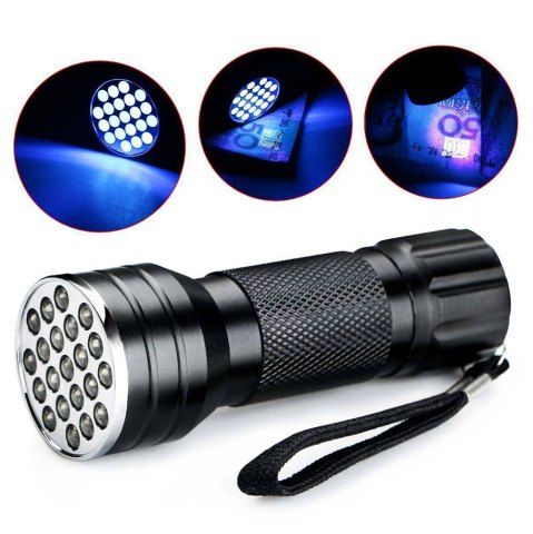 Online 21 LED Aluminium Alloy UV Flashlight 