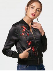 Blouson Bomber Brodée Florale -  