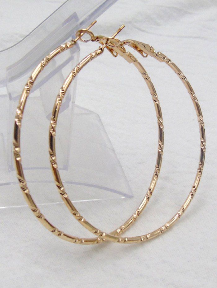

Big Bamboo Hoop Earrings, Golden