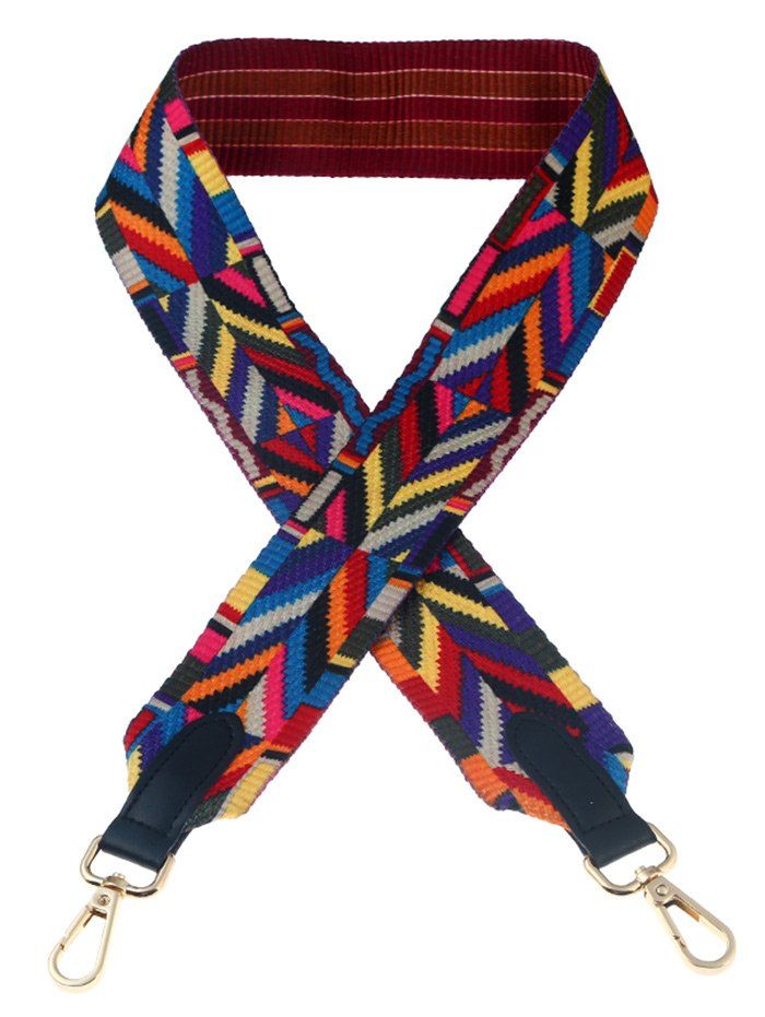 

Weaving Tribal Geometric Bag Strap, Colormix