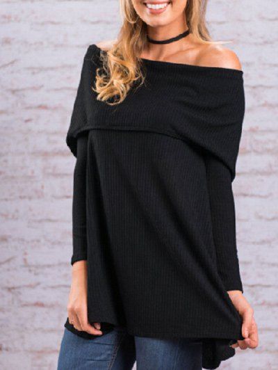 

Off The Shoulder Jumper Sweater, Black