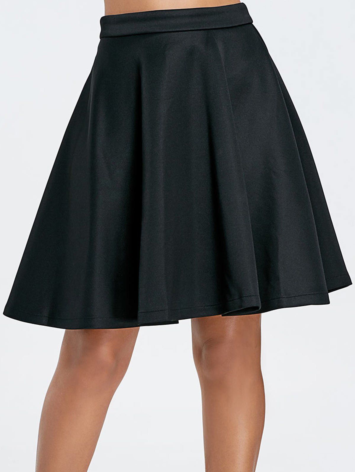 [35 OFF] Stylish Solid Color Flare Skirt For Women Rosegal