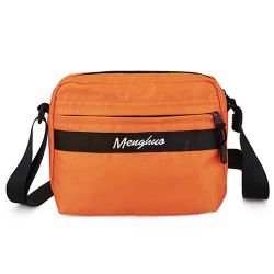 Nylon Letter Pattern Crossbody Bag