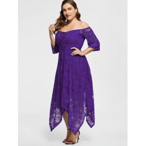 Purple 4xl Off The Shoulder Plus Size Maid Of Honor Dress Rosegal Off The Shoulder Plus Size Maid Of Honor Dress