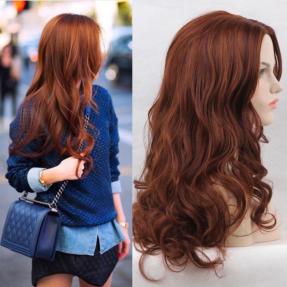 

Long Middle Part Colormix Layered Wavy Synthetic Wig