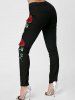 Embroidered Appliques Ripped Jeans -  