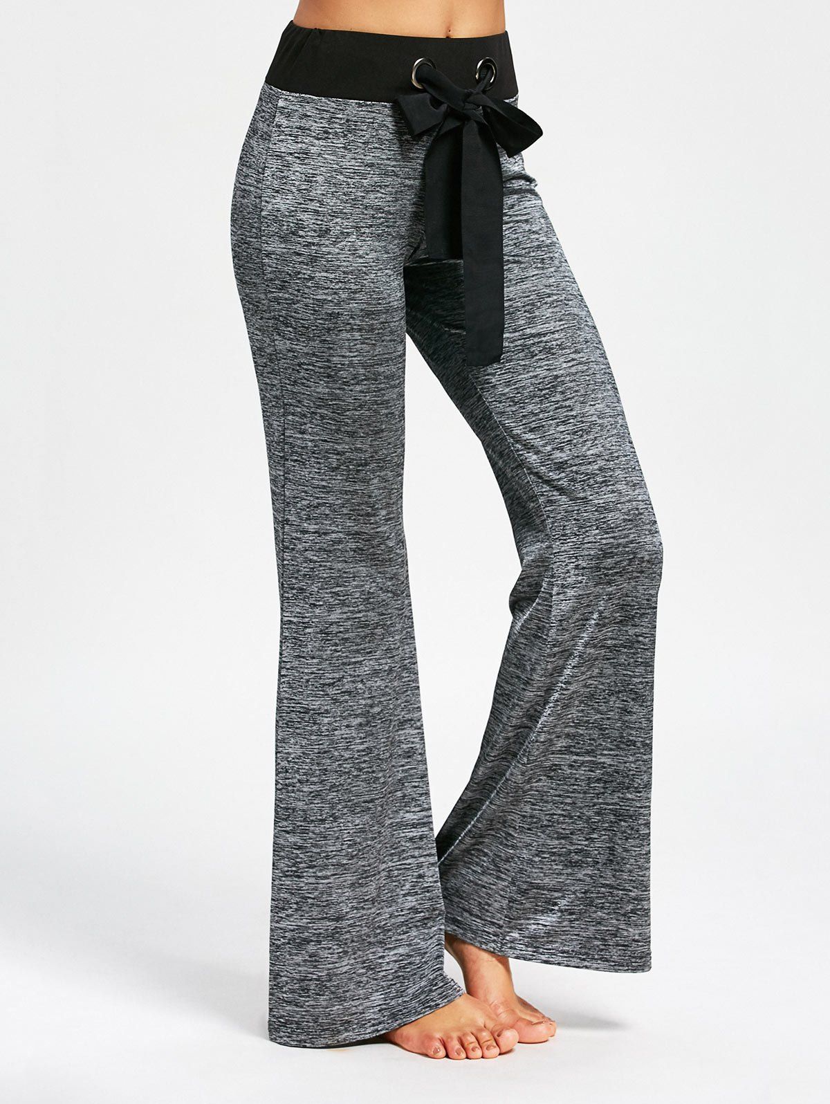 

Large Drawstring Casual Pants with Long Tail, Smoky gray