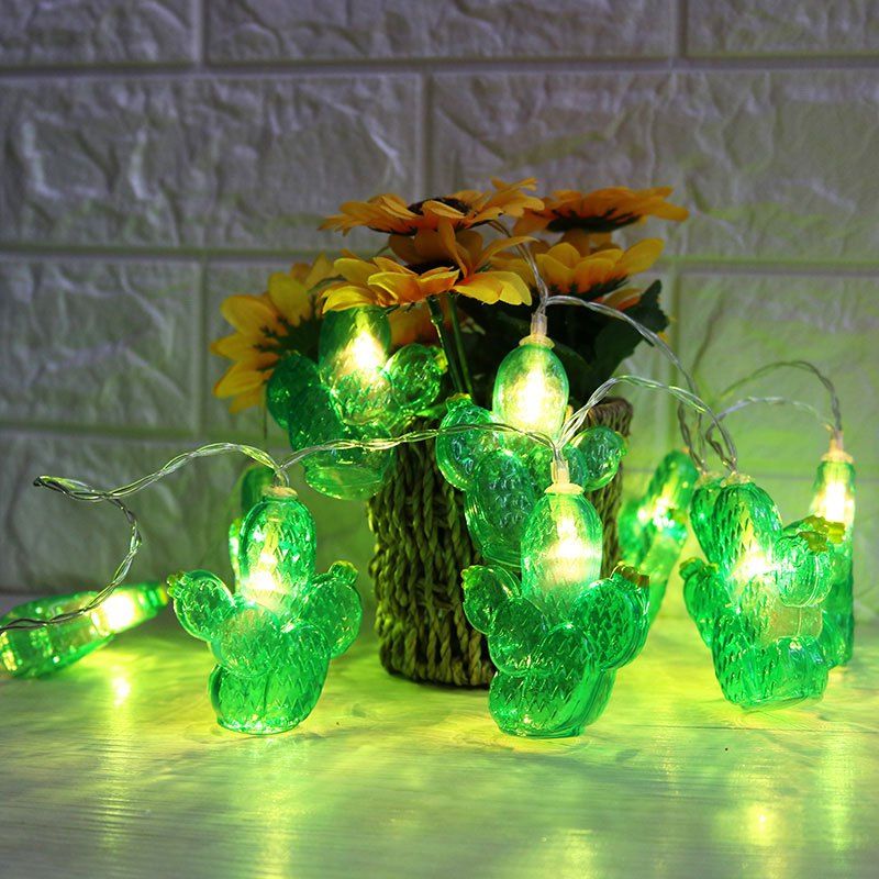 Best Battery Operated LED Cactus Shaped String Lights  