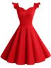 Vintage Cut Out Flounce Pinup Dress -  