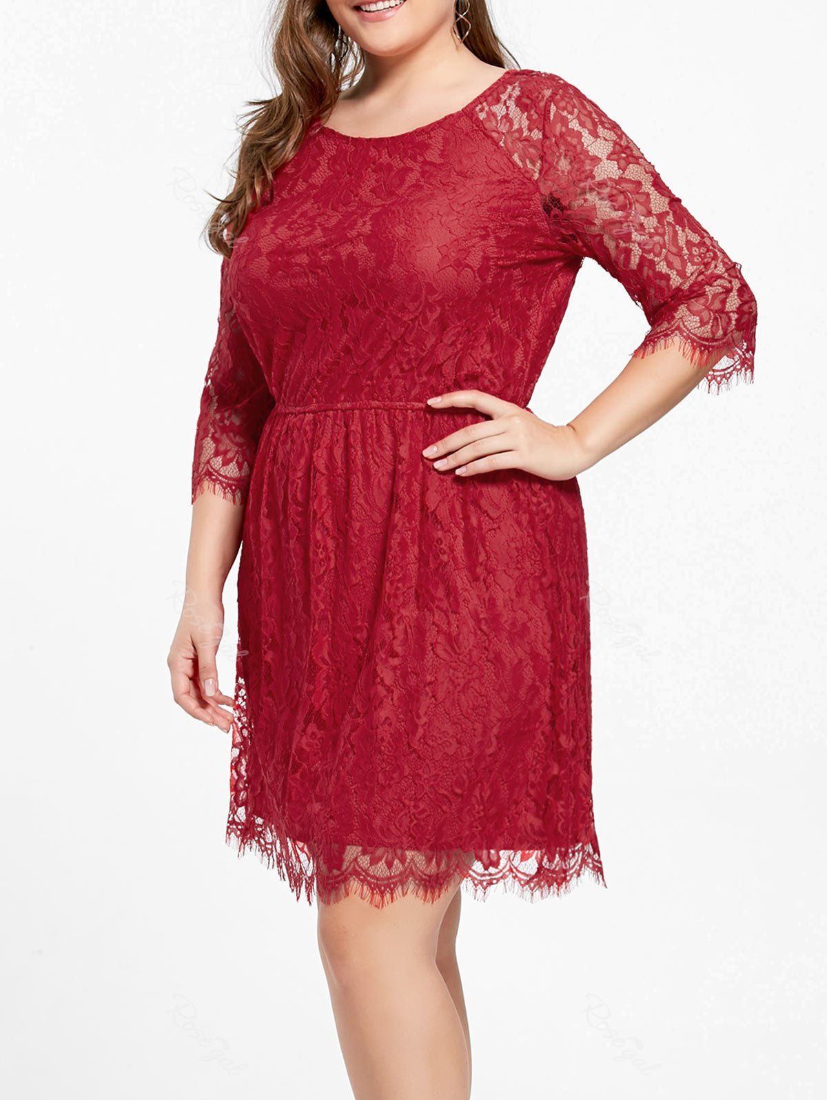 long lace frock designs