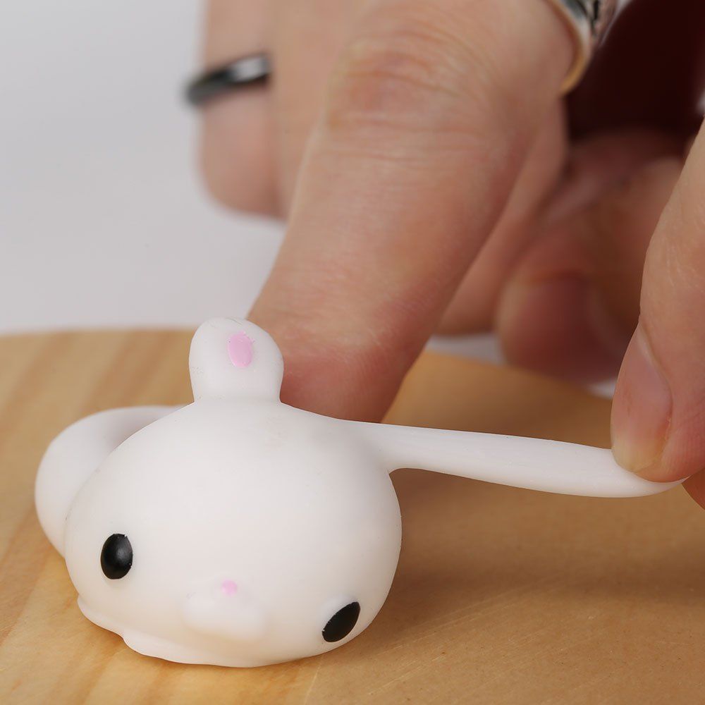 

3Pcs Bunny Shaped Anti Stress Squeeze Squishy Toys, White