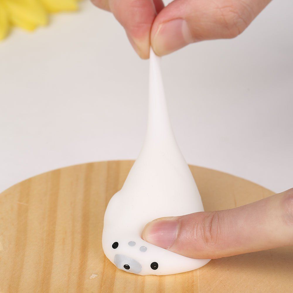 

3Pcs Seal Shaped Stress Relief Squeeze Squishy Toys, White