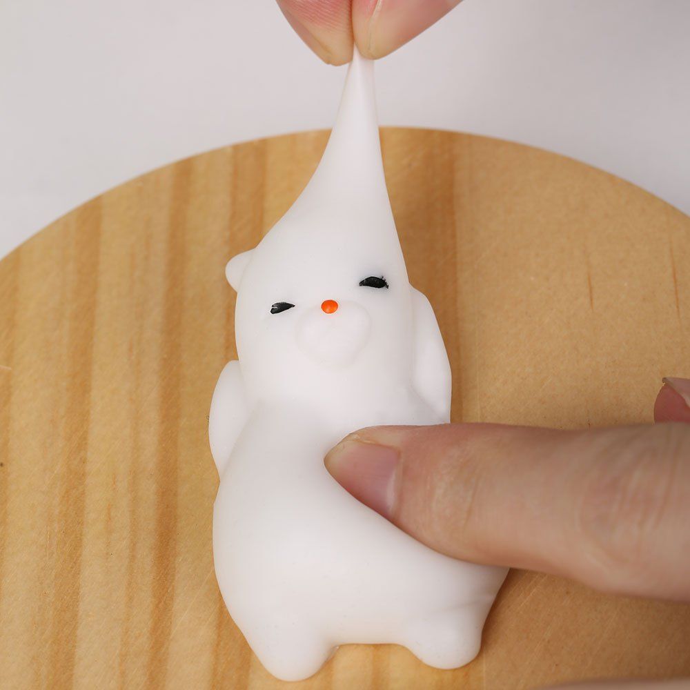 

3Pcs Cat Shaped Anti Stress Squeeze Squishy Toys, White