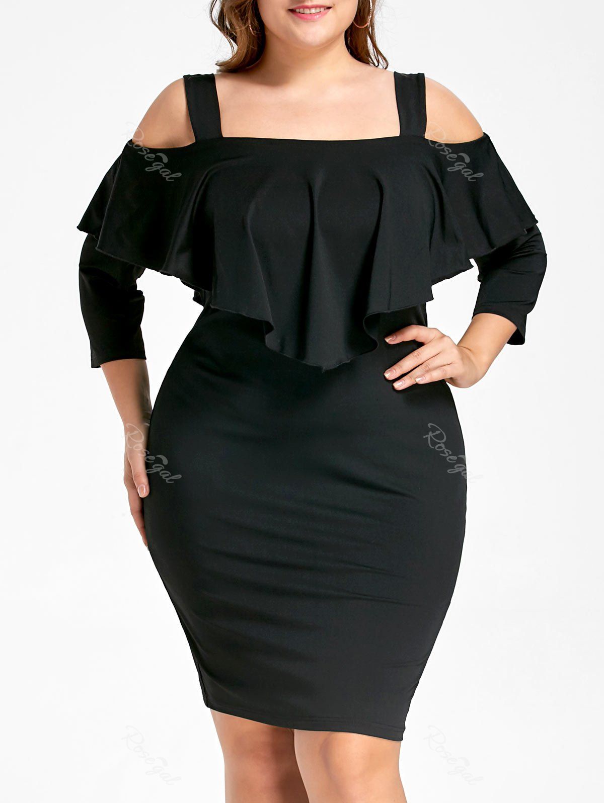 cold shoulder fitted dress