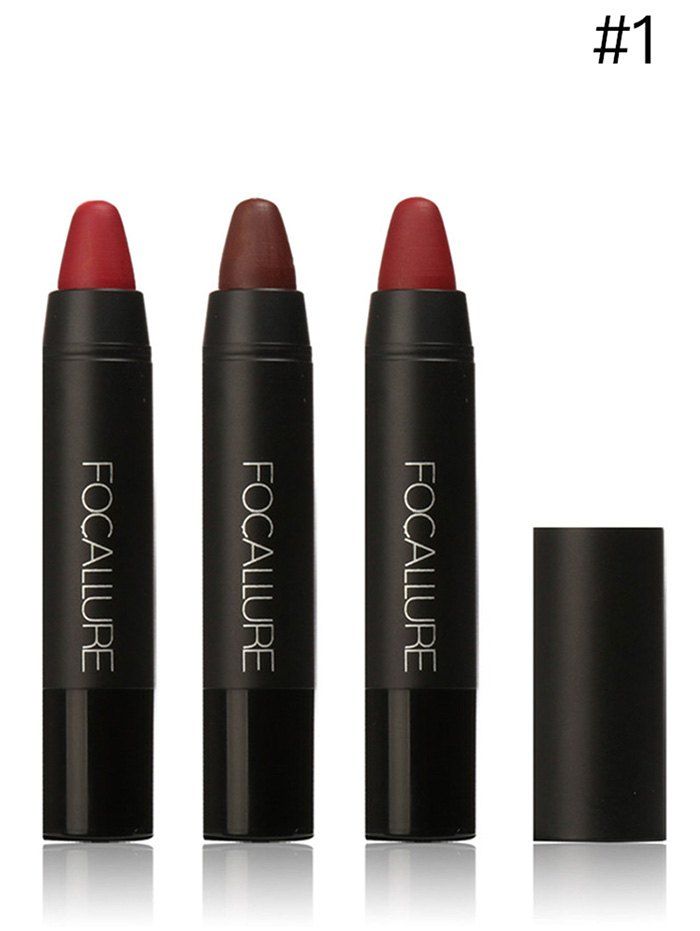 

3 Colors FOCALLURE Matte Lasting Lipstick Pen One Set, #01