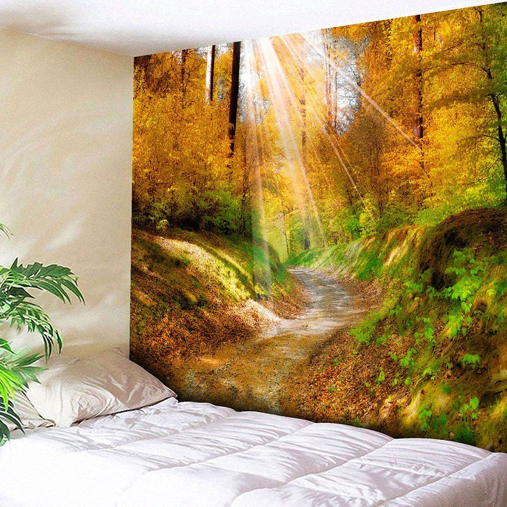 

Maple Grove Pathway Wall Art Hanging Tapestry, Yellow