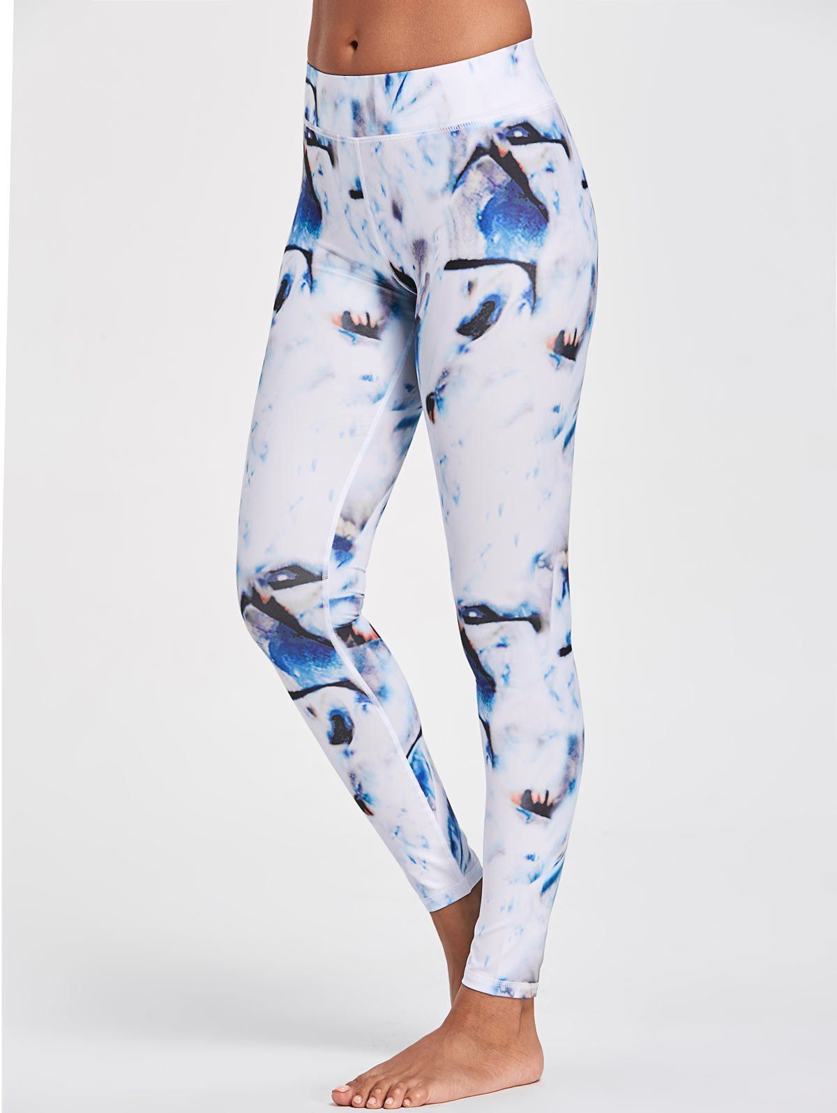 

Sports Dip Dye Printed Leggings, Floral