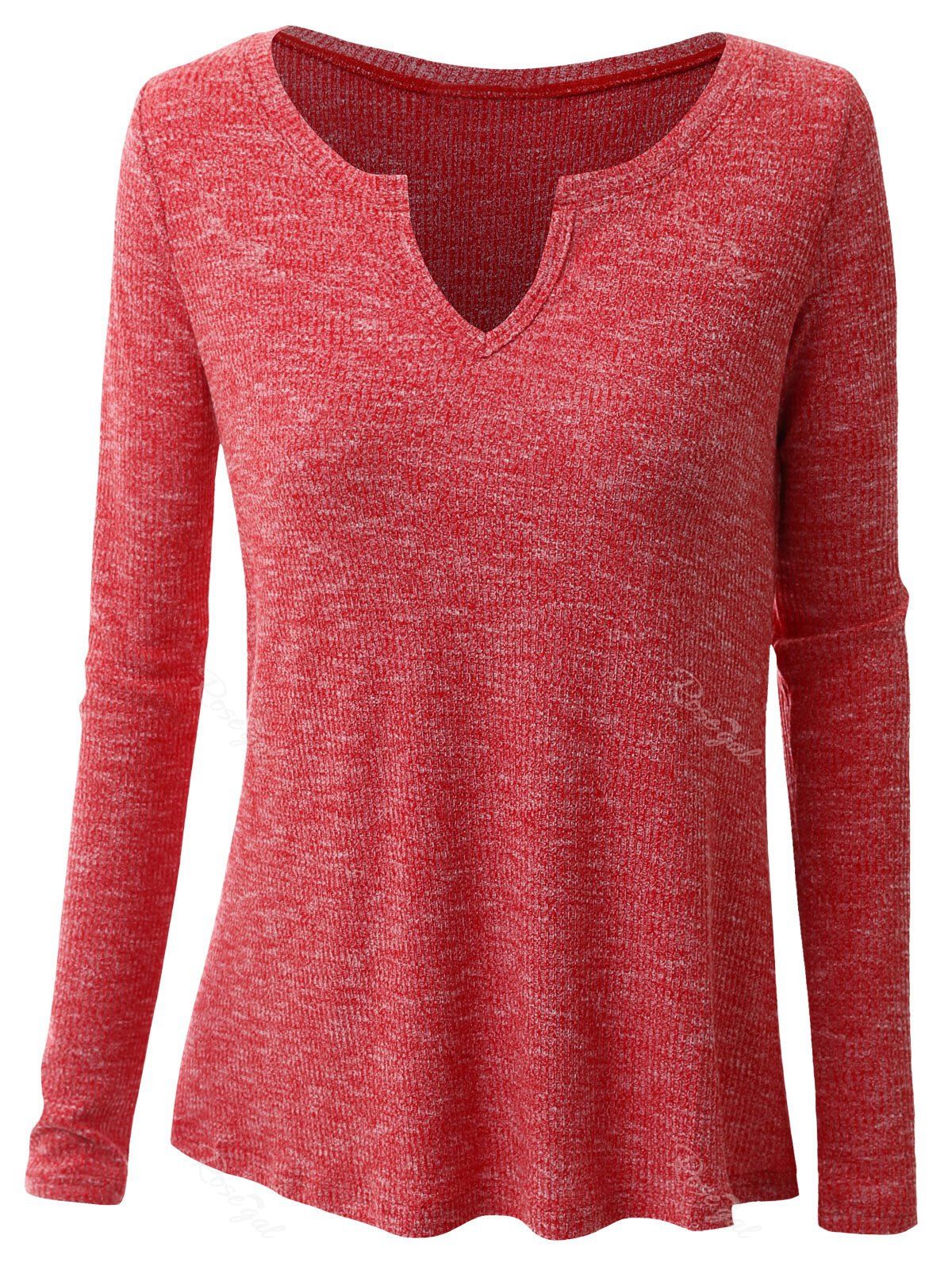 

Cut Out Plus Size Knitwear, Red